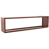 hiyard Brennholzregal Metall 199 x 49 cm Braun