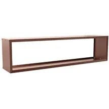 hiyard Brennholzregal Metall 199 x 49 cm Braun