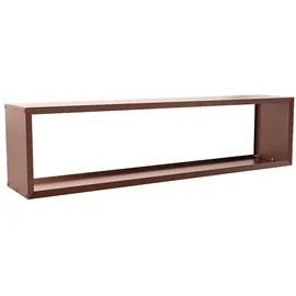 hiyard Brennholzregal Metall 199 x 49 cm Braun