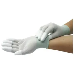 Handschuhe, PU-beschichtete Fingerkuppen, ESD, S, Kupferfaden