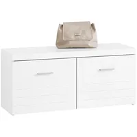 SoBuy SoBuy, Schuhbank, Weiß Holzwerkstoff, 100x45x35 cm) Garderobe, Garderobenbänke,