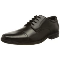 CLARKS Herren Howard Cap Oxford, Black Leather, 42 EU