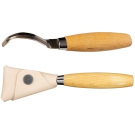 Morakniv Hook Knife 163 |13387| Schälmesser, Edelstahl, Schnitzmesser, Griff: Birken Holz, scharfes Messer für Baster, Dekoration,Kunst, Handwerk
