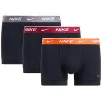 Nike Trunk Boxershorts Schwarz / Orange / Rot M 3er Pack