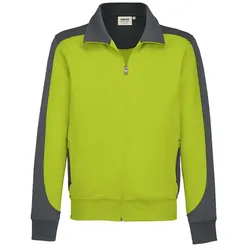 Sweatjacke Contrast "Performance" 477 - 6XL - kiwi