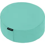 Retrospec Sedona Zafu Meditationskissen, gefüllt mit Buchweizenschalen – Yogakissen für Meditationspraxis – maschinenwaschbarer Bezug aus 100% Baumwolle & strapazierfähiger Tragegriff; rund, Meerglas