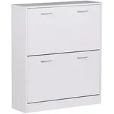 Wohnling Schuhschrank 75 x 87 x 24 cm weiß / weiß