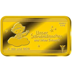 Goldbarren-Kollektion "Unser Sandmännchen" - Start: "Ausflug Pittiplatsch