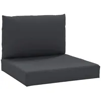 vidaXL Palettenkissen 2-tlg. 120 x 80 x 10 cm schwarz