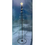 Mojawo Weihnachtsbaum Lichterkette Metall 240 cm Warmweiß