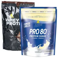 Protein Lovers Set - Inkospor Active Pro 80 Vanille + inkospor Whey+ Schokolade 2x500 g Pulver