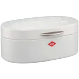 Wesco Brotkasten Single Elly, Weiß, Metall, oval, 19x14x32 cm, lebensmittelecht, Küchenzubehör, Brotkästen & -Körbe