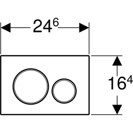 Geberit Sigma20 Betätigungsplatte schwarz matt lackiert/easy-to-clean beschichtet/hochglanz verchromt