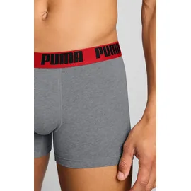 Puma Basic Boxershorts grau/rot/royal sapphire M 2er Pack