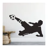 wall-art Wandtattoo »Wandsticker Fußballer 3«, (1 St.), selbstklebend, entfernbar schwarz