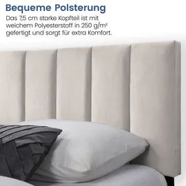 home collective Polsterbett 160 x 200 cm Beige