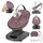lionelo BLOSSOM Elektrische Babywippe bis zu 9 kg Babyliege Verstellbare Rückenlehne Natürliches Schaukeln 5 Geschwindigkeiten Ergonomischer Sitz Bluetooth-Fernbedienung, 5 Melodien