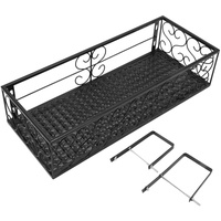 Hängendes Blumenregal aus Metall für Den Balkon, Blumenkorbregal, Blumentopfhalter, Pflanzenständer für die Dekoration von Gartenzäunen und Terrassen Im Freien(10.5cm Railings)