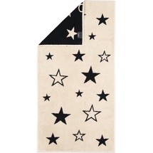CAWÖ Handtücher Christmas Edition Sterne 792 natur-schwarz - 39 Handtuch 50x100 cm