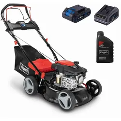 Scheppach Benzin Rasenmäher RM420AE + Öl 3,5PS Antrieb + Hybrid-Start