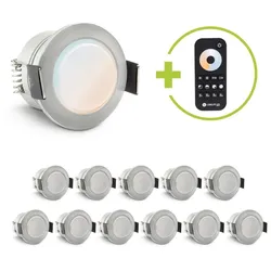 Einbaustrahler Mini Genova 3W CCT IP65 - Farbe: acryl - Anzahl: 12x