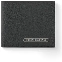 Armani Exchange für Herren. XM000167AF12702UC001 Leder Portemonnaie schwarz (OSFA), Lässig