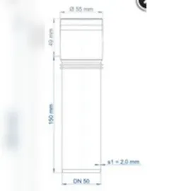 POLOPLAST POLO-KAL NG Abflussrohr mit Muffe - schalldämmend - DN 50 150 mm