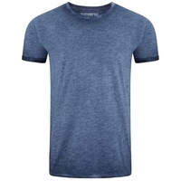riverso Herren Basic T-Shirt RIVMatteo Regular Fit Regular Fit Blau 3XL