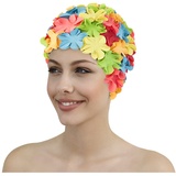 Fashy Blüten-Gummibadehaube, bunt, 3191 01, Einheitsgröße