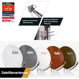 PremiumX Satelliten-Komplettanlage Fuba DAA 850 A Satellitenschüssel Alu Anthrazit 5/8 Multiswitch LNB F-Stecker, 1 SAT 8 Teilnehmer