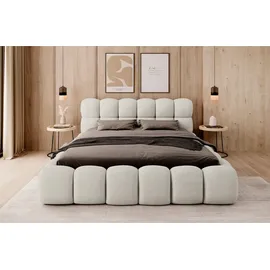 FEDVE Polsterbett, Beige, Textil, 140x200 cm, Schlafzimmer, Betten, Polsterbetten