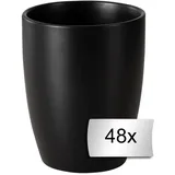 Home4You Kaffeetasse 0,34 l Schwarz 48 St.