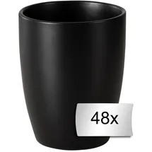 Home4You Kaffeetasse 0,34 l Schwarz 48 St.