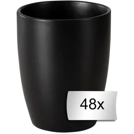 Home4You Kaffeetasse 0,34 l Schwarz 48 St.