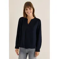 Cecil Bluse in Unifarbe urban Dark Blue XXL -