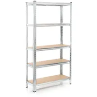 Wiltec Schwerlastregal 90x40x180cm, Gesamtlast 875kg, Steckregal verzinkt aus Stahl,