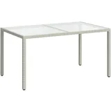 vidaXL Gartentisch 150 x 90 x 75 cm Weiß