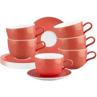 SELTMANN WEIDEN Liberty Pure Colors Milchkaffeetasse 0,38 l Flamingo Red 6 St.