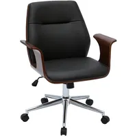 miliboo Design-Bürostuhl Holz Schwarz