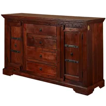 Massivmoebel24 Sideboard Akazie 150 x 89 x 45 cm Braun