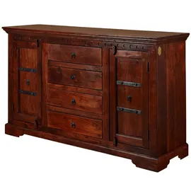 Massivmoebel24 Sideboard Akazie 150 x 89 x 45 cm Braun