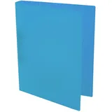 IDENA 224339 - Ringbuch DIN A4, aus PP, 2 Ringe, 35 mm Rückenbreite, transluzent türkis, 1 Stück