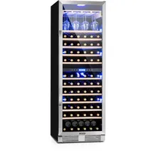 Klarstein - Einbau-Weinkühlschrank, 2 Zonen Getränkekühlschrank Klein, Kleiner Weinschrank 433L, Weinkühlschrank 425l 165Fl. Glastür, Indoor/Outdoor