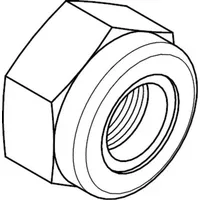 Industrial Quality Supplies DIN 985 Sechskantmutter, Polyamidklemmteil, niedrige Form