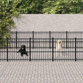 vidaXL Outdoor-Hundezwinger Stahl 19,76 m2