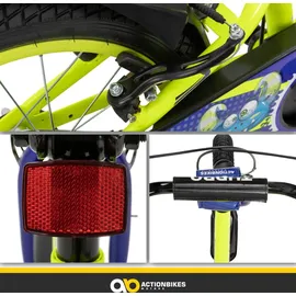 ACTIONBIKES MOTORS Actionbikes Kinderfahrrad Turbo 16 Zoll Stützräder, V-Brake-Bremsen, Lenker-/Kettenschutz, Klingel