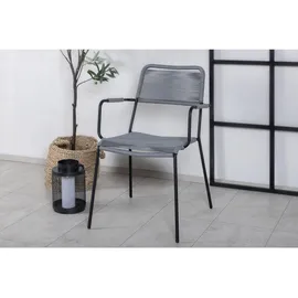 VCM Lindos Gartenstuhl 55 x 70 x 106 cm schwarzgrau 2 St.