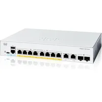 Cisco Catalyst 1200 Rackmount Gigabit Managed Switch, 8x RJ-45, 2x RJ-45/SFP, 120W PoE+ (C1200-8FP-2G)