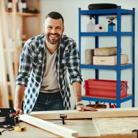 Relaxdays Schwerlastregal, 5 Ebenen, HBT: 180x70x30 cm, 500 kg Tragkraft, Stahl, Lagerregal für Keller & Garage, blau