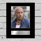 Iconic pics Vin Diesel Digital signierter Fotodruck mit Passepartout, Autogramm, #02 FF